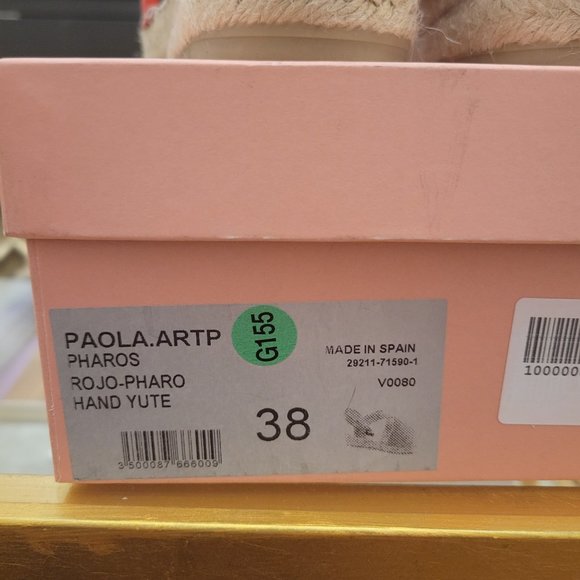 NWT Gaimo genuine leather red espadrilles size eu 38 us 8 - Picture 7 of 7